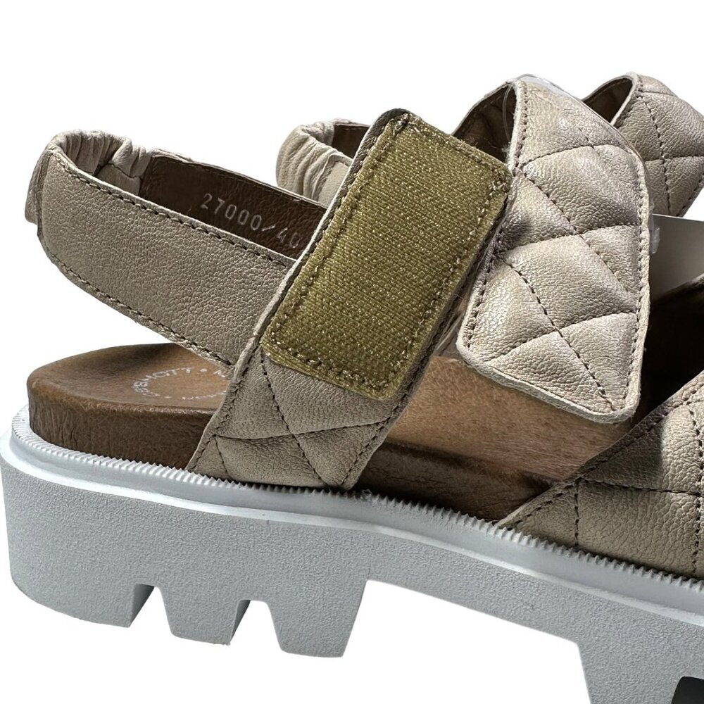 Ca'Shott‎ Sandals Leather Made in Portugal Chunky Caalison Beige NIB - Picture 12 of 16